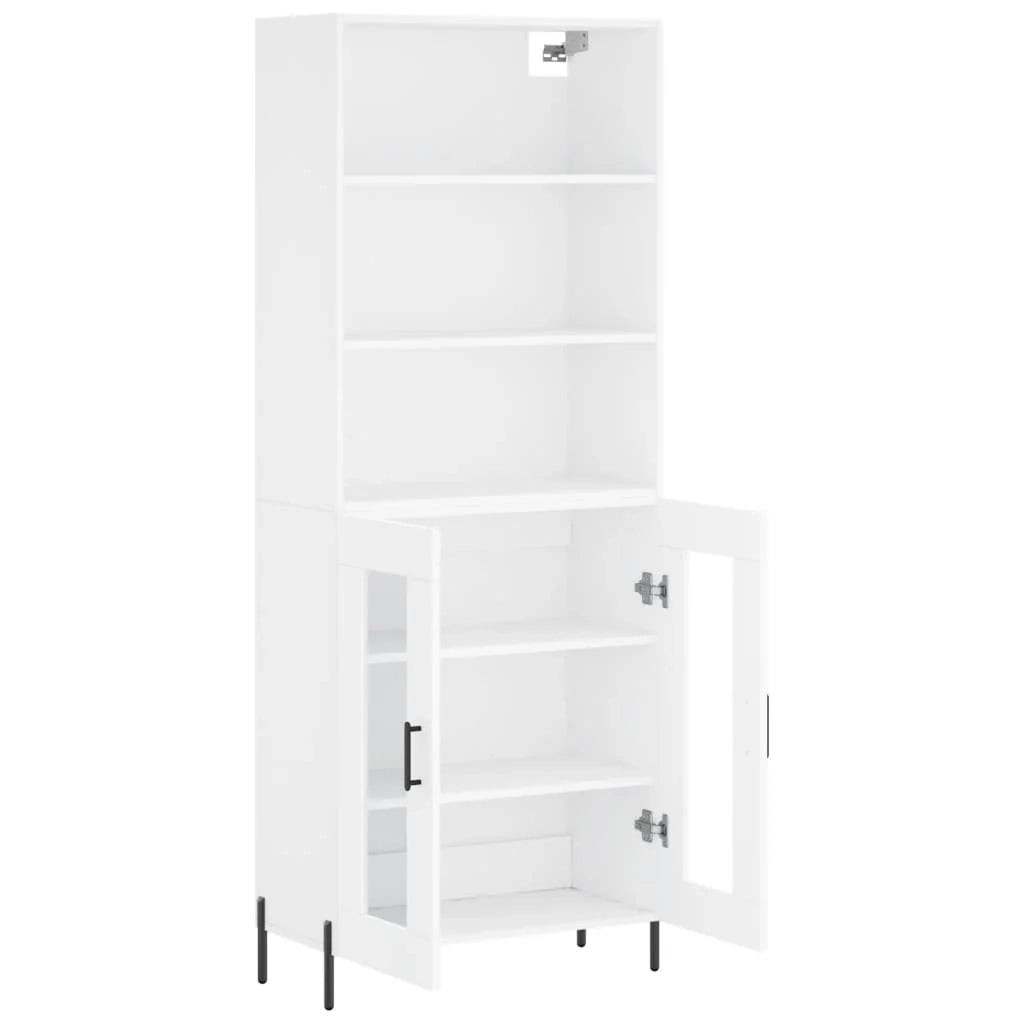 Buffet credenza cassettiera armadio mobile contenitore organizer cucina soggiorno salotto alto 69,5 x 34 x 180 cm legno ingegnerizzato bianco 02_0032737