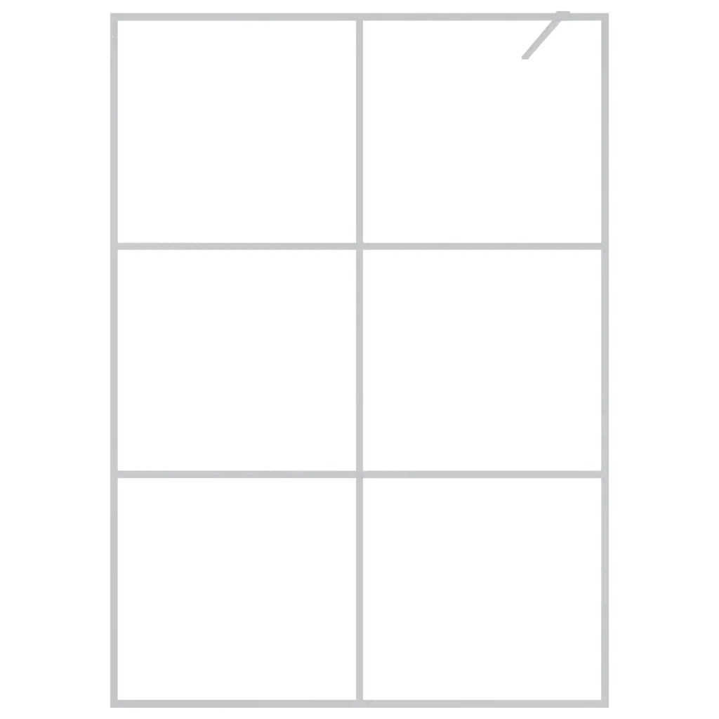 Parete Doccia Walk in Argento 140x195 cm Vetro Trasparente ESG cod mxl 39070