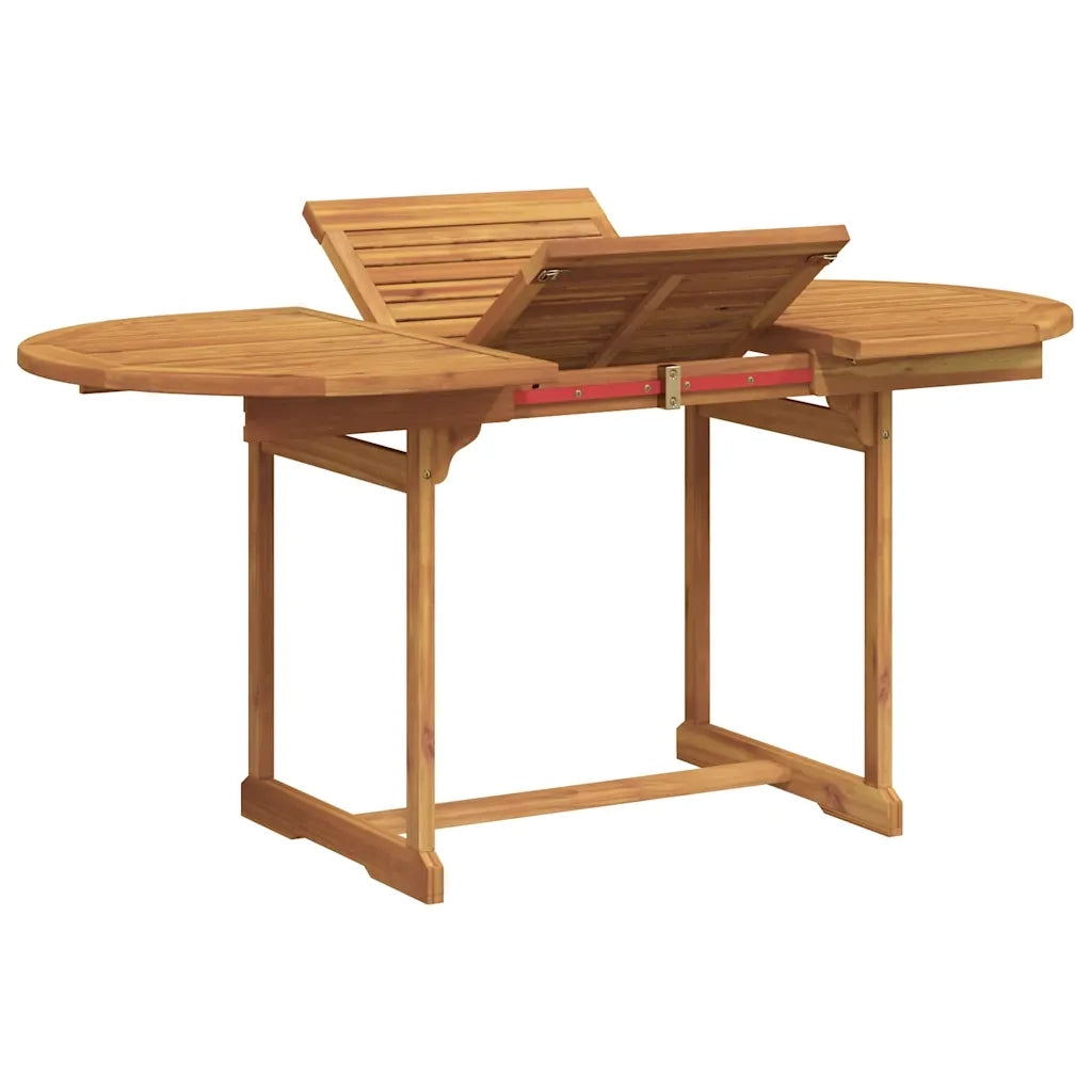 Set Pranzo da Giardino 7pz Legno Massello di Acacia e Textilene