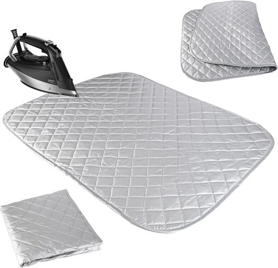 Strijkmat Plus 55x60 cm, tessuto in cotone, strizzabile, pieghevole, resistente al calore, portatile, strizzapantaloni da viaggio