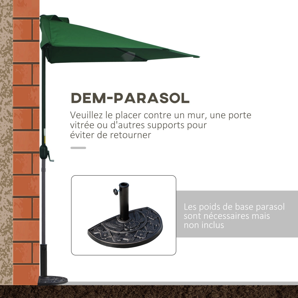 Parasole per balcone ¨C zephmum ¨C verde 2.93x1.5x2.49m