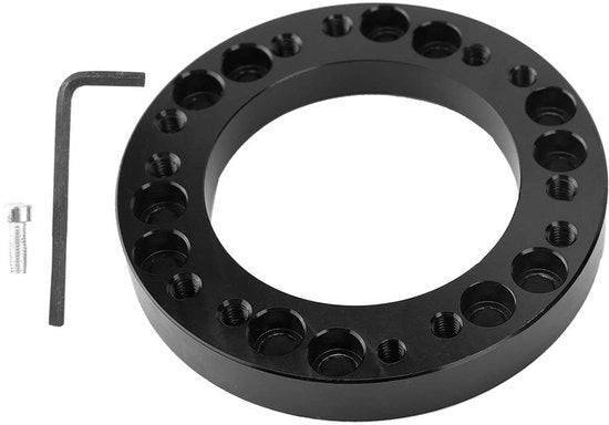 Sterzo Sportivo per Auto - Prestazioni Eccellenti - Nero - Adattatore Universale 12,5 mm - Ideale per Vetture da Corsa - Qualità Elevata