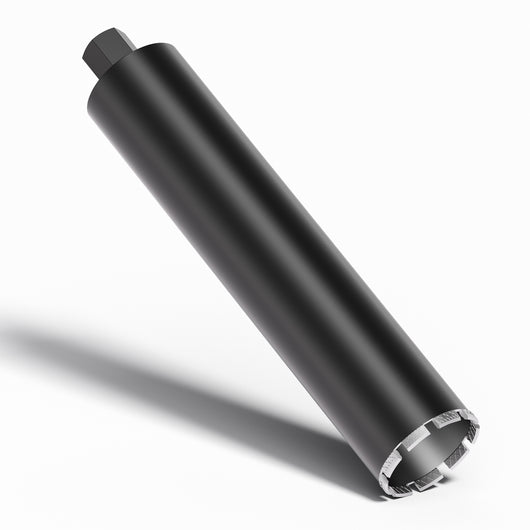 Punta diamantata per carotatrice Ø 102 mm, lunghezza 450 mm, UNC 1¼, ingranaggio a denti diritti, rendimento elevato, per carotaggio a umido, corona diamantata per calcestruzzo, pietra, granito