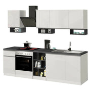 Cucinino Attimis, Cucina un Cassetto Made in Italy, Bianco Lucido