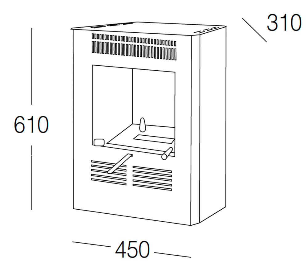 Stufa a Bioetanolo da Interno 3kW Karlsen Ruby New Bordeaux