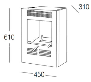 Stufa a Bioetanolo da Interno 3kW Karlsen Ruby New Bordeaux