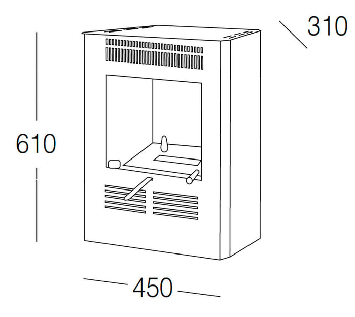Stufa a Bioetanolo da Interno 3kW Karlsen Ruby New Bordeaux