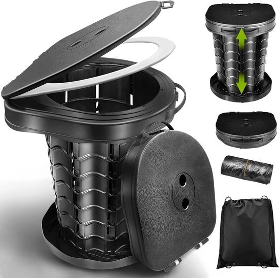 Camping toilet opvougable - mobile e portatile - 1 pezzo