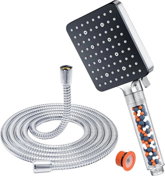 Spazzola a getto d'acqua a bassa pressione - Economizzatore di acqua - 1 pezzo - Acciaio inox - 115x100 mm
