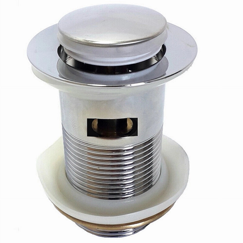 Trade Shop - Piletta Di Scarico Universale 1/4" Lavandino Pop-up Tappo A Pressione 85mm 59600 -