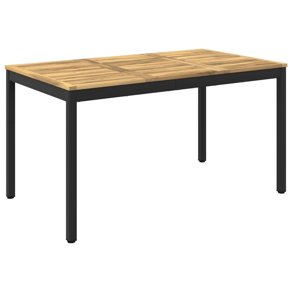 Tavolo da cena da giardino Bianco e Nero 141 x 80,5 x 75 cm 901764