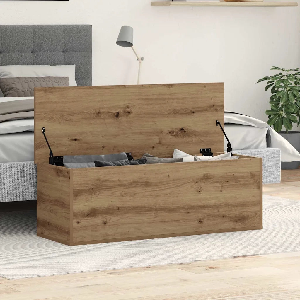 Scatola di Stoccaggio Rovere artigianale 102 x 35 x 35 cm 868721