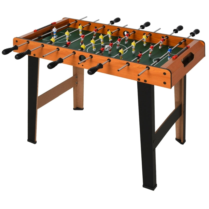 Calcio balilla con aste in acciaio inox, per ragazzi e adulti, 84,5x40x61,2 cm, nero