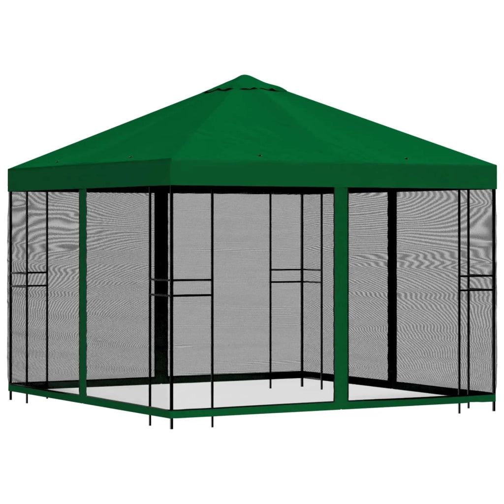Gazebo da giardino con pareti laterali 3 x 3 m Verde 900341