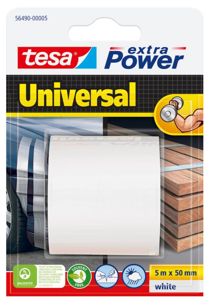 Nastro Alta Resistenza Extra Power 56490 Tesa Bianco 5 ml 50 mm 4 Pezzi