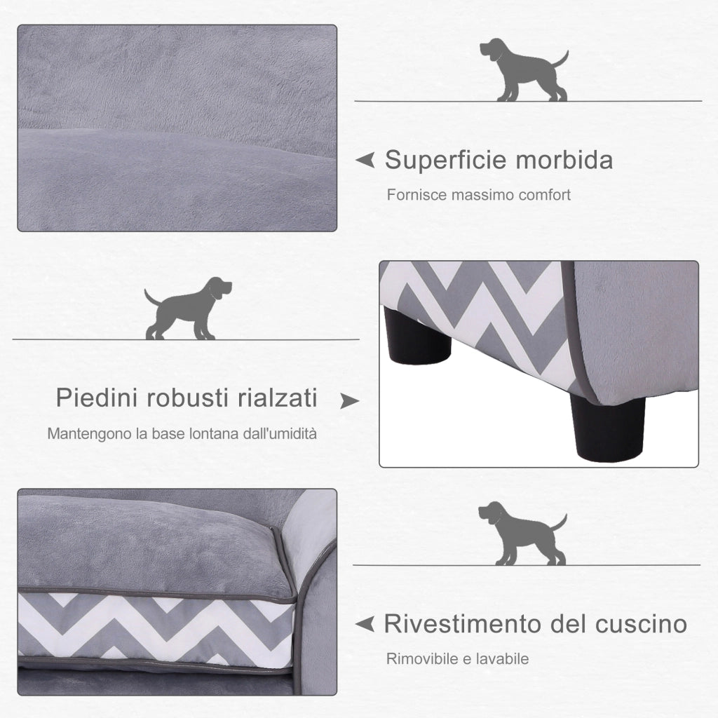 EasyComfort Divano Poltrona Lounge Cani Animali Domestici Portata 15kg 73.5×41×33cm