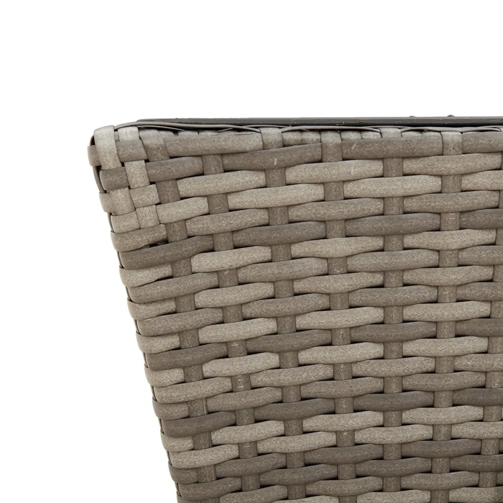 Fioriere con Ganci 2 pz Grigie in Polyrattan