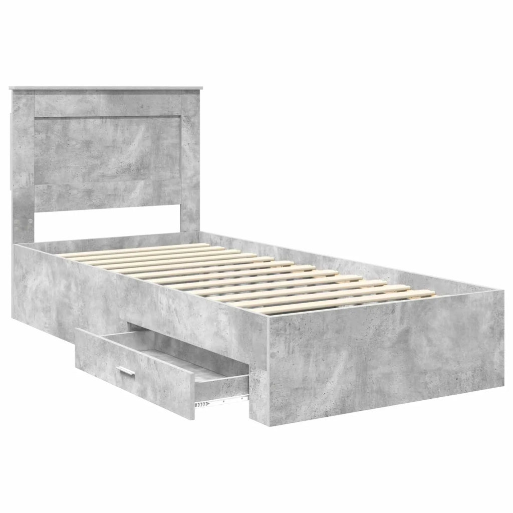 Struttura del letto-Giroletto Grigio Certo e Argento 75 x 190 cm 172213