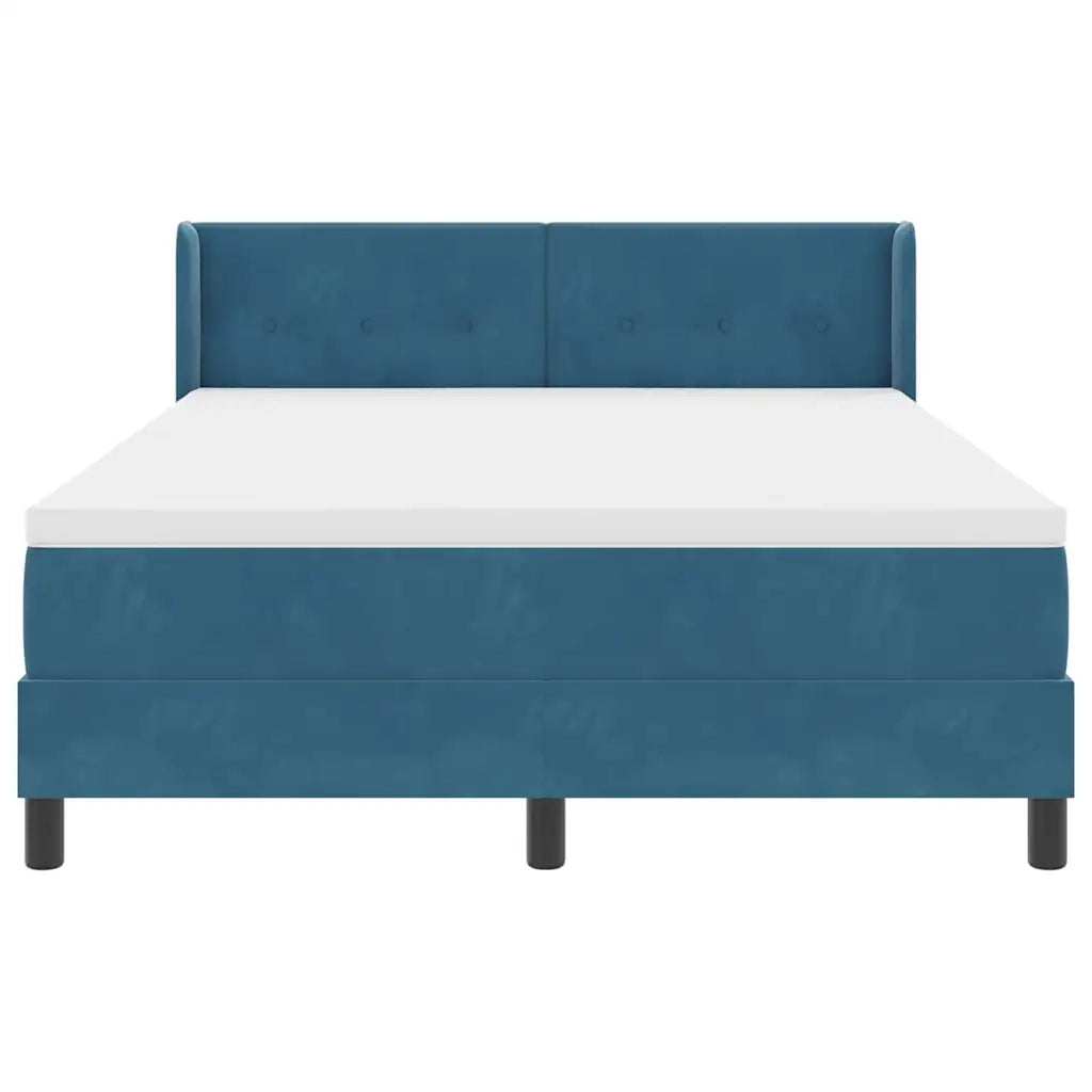 Letto a molle con testiera Blu Scuro 200 x 140 cm Velluto 3341472