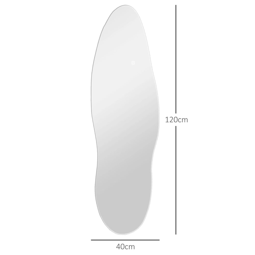 Specchio da Parete a Pieno Corpo con Luci LED ¨C Minimal ¨C 120x40 cm