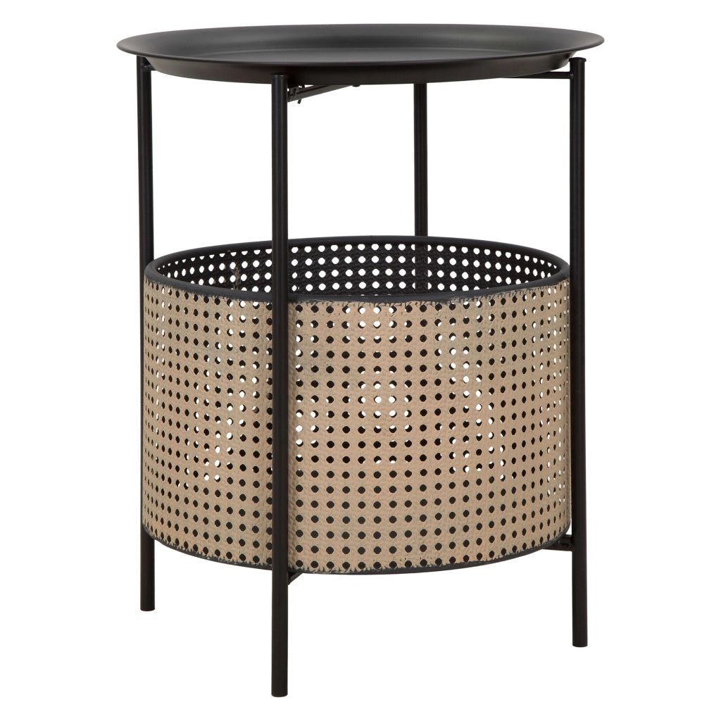 Swakom, Tavolino da Salotto Contenitore, 40x40x50h cm Nero