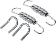 Flessa di scarico 65mm, Larghezza 65mm, Flessa di scarico in acciaio inossidabile, Supporto al sistema di scarico, Montaggio completo, 2 pezzi.