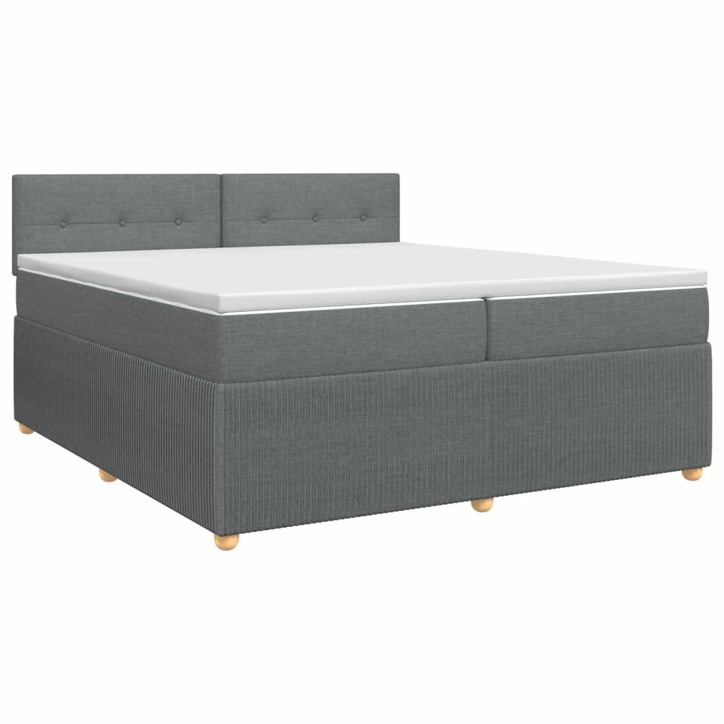Letto box spring con materasso Grigio Scuro 200 x 200 cm 3451546