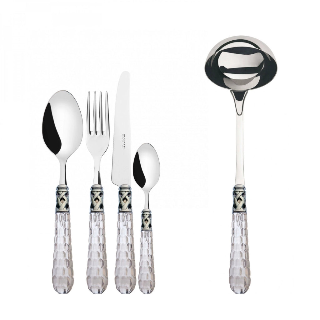 BOHEMIA Ghiera Cromata, Posate Set 49 Pz, Scatola Gallery, Casa