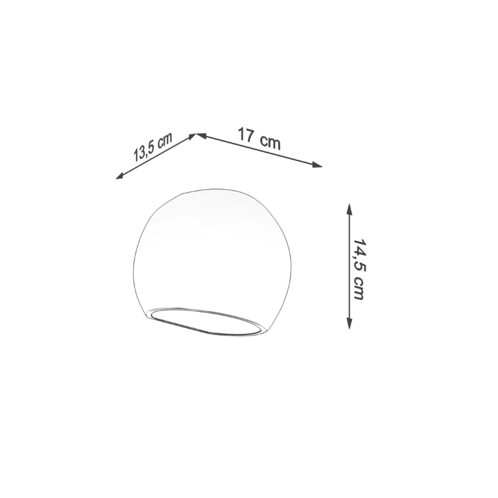 Applique ORBITA bianco lucido ceramica E27 Pure Lume