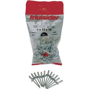 RIVETTO A STRAPPO ALLUMINIO TESTA LARGA FRIULSIDER - MM 4,0X11 TESTA MM 10 CF=PZ 100- 10 confezioni