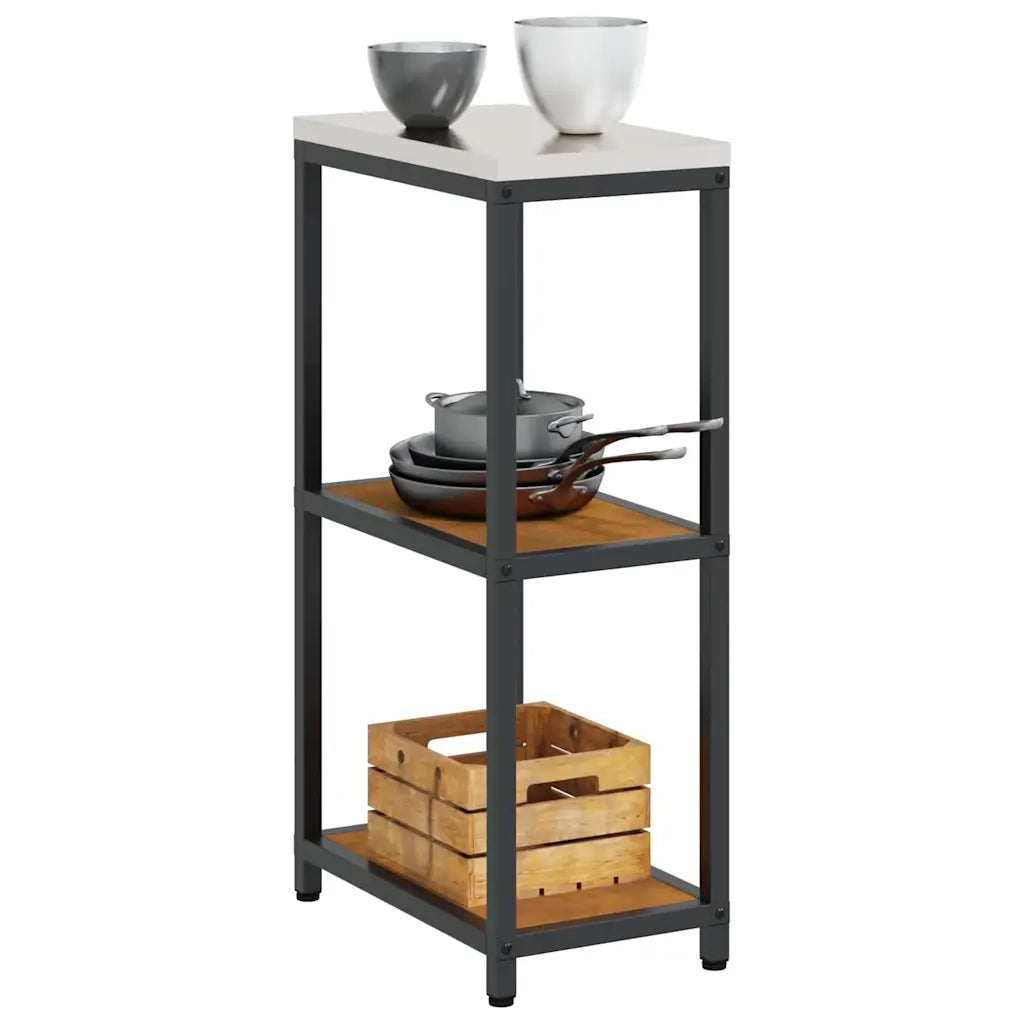vidaXL Mensola per il deposito in cucina con lo scaffale Ruggine