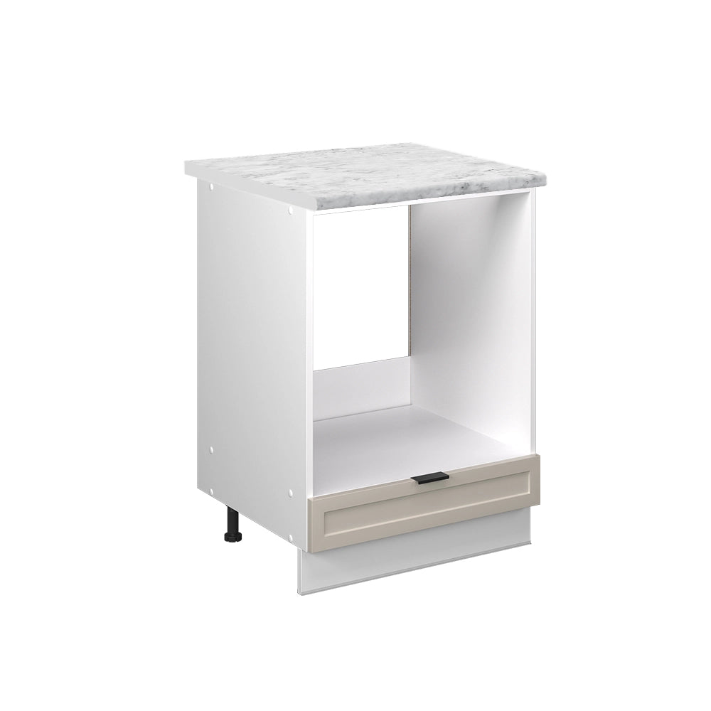 Mobile per forno da incasso Fame-Line GrigioBeige/Bianco 60 cm, PL Marmo Vicco
