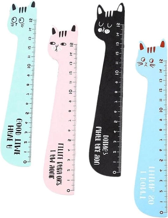 Set di 4 linee di legno in stile animale colorato per bambini e studenti in ambiente ufficio