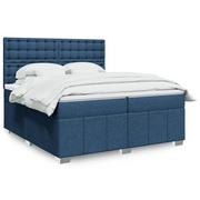 Giroletto a Molle con Materasso Blu 200x200 cm in Tessuto 3291795