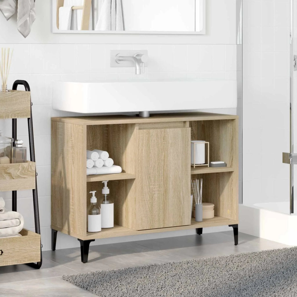 Armadio sottolavello con porta Rovere Sonoma 80 x 33 x 60 cm