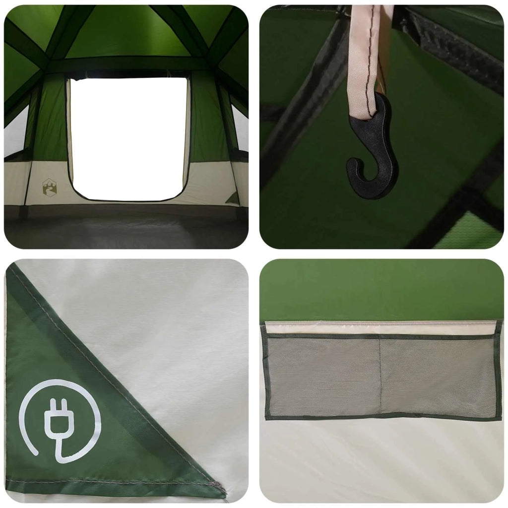 Tenda familiare con telo da pioggia resistente all'acqua Verde 42042202