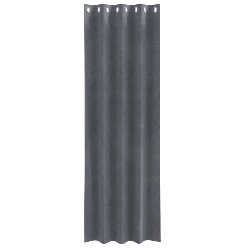 Tende oscuranti  con occhielli 2 pz in velluto grigio chiaro super