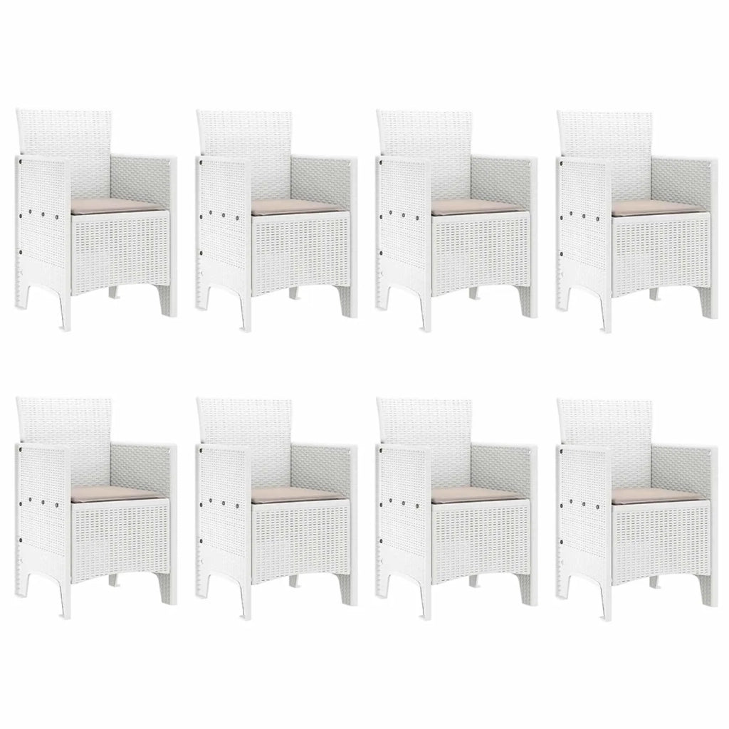 Set da Pranzo per Giardino 9 pcs Grigio chiaro Polipropilene 3378748