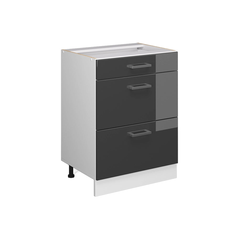 Vicco Frontale cucina Antracite lucido 59.6 x 70.4 cm frontale del mobile per mobile base con cassetti