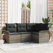 Set Divano da Giardino 4 pcs Grigio polyrattan 3354008