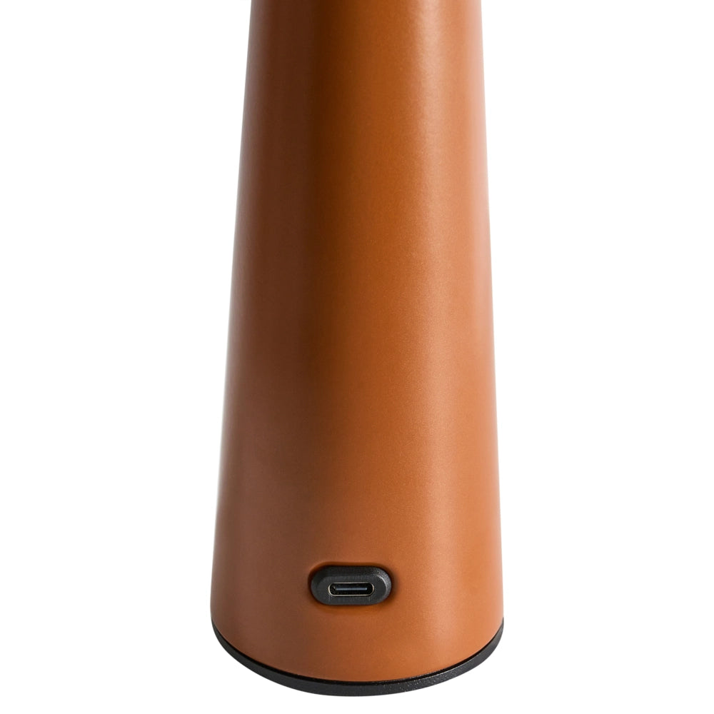 Lampada da tavolo in ferro con luce LED wireless fungo marrone stile moderno
