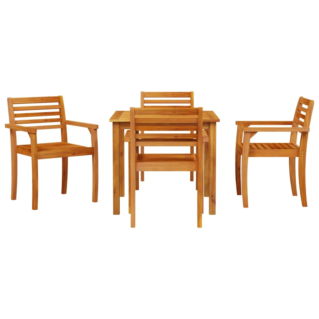 Set da Pranzo per Giardino 5 pcs Marrone 3375670