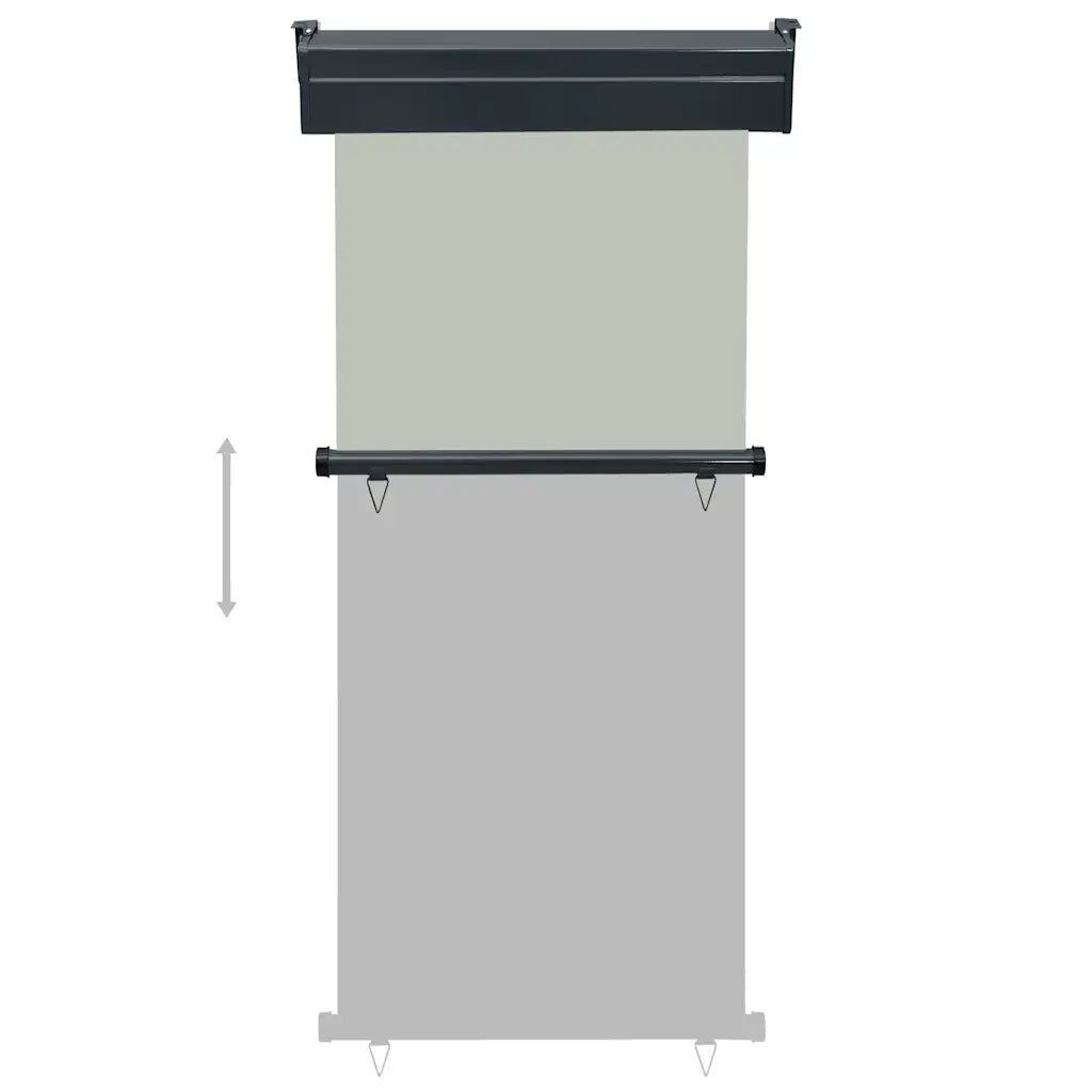 Tendalino Laterale per Balcone-Tenda da Sole Laterale per Patio 85x250 cm Grigio