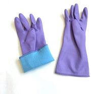 Manopole in gomma con lunghe maniche - Manopole per uso domestico - Rivestimento in cotone a frottage - Presa antiscivolo - Leggerezza - Ideali per pulizia/taniche - Manopole da bucato