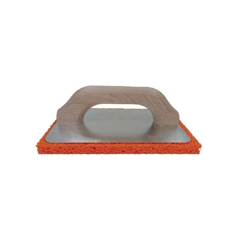 Frattone con base in alluminio e manico in legno con spugna cm 14x22 : Colore - Blu