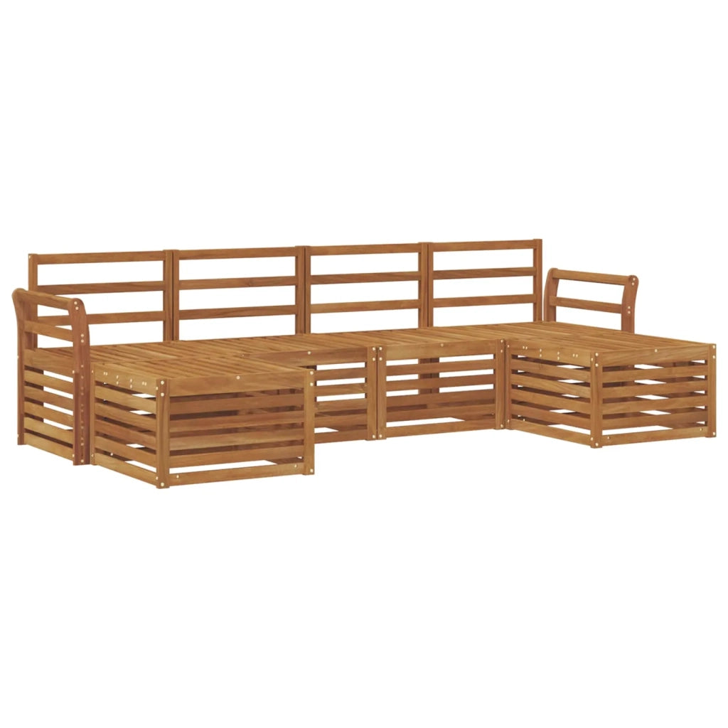 Set divani 6 pcs Naturale Legno di Acacia Massello 3375249