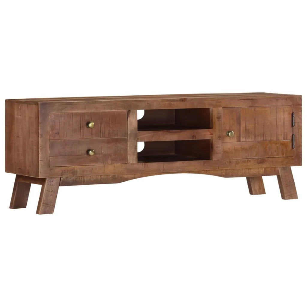 Mobile Porta TV 110x30x40 cm in Legno di Mango Grezzo cod mxl 27355