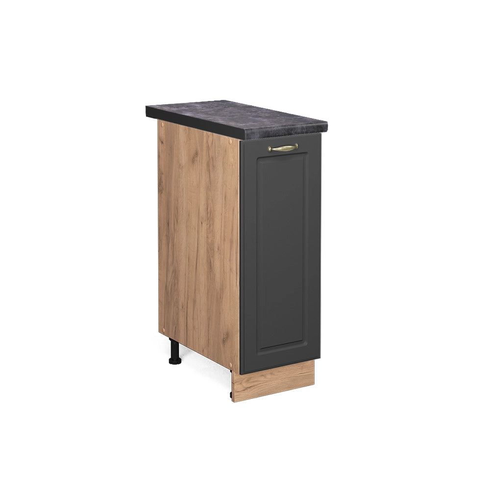 Armadio cucina dispensa alto Fame-Line Antracite-oro/Rovere dorato 30 cm, PL Antracite Vicco