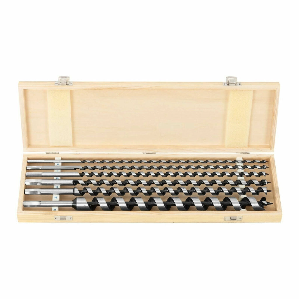 SET 6 PUNTE PER TRAPANO TASSELLATORE PUNTALE TRIVELLA AUTOFILETTANTE LEGNO 460MM