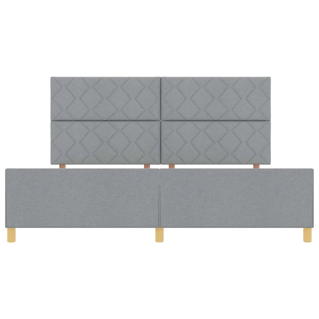 Struttura del letto Grigio chiaro 200 x 200 cm Tessuto